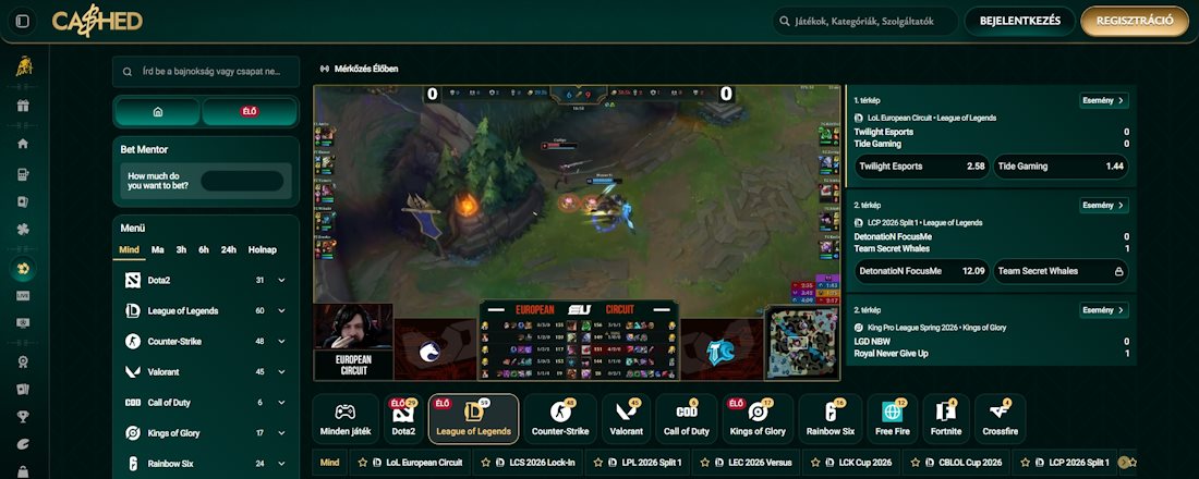 Cashed esport fogadások