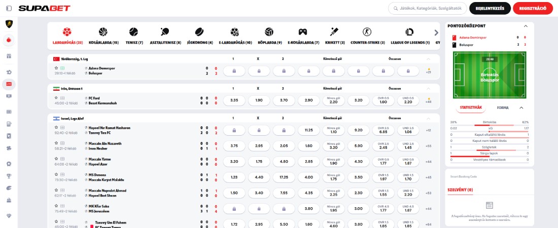 Supabet sportfogadás